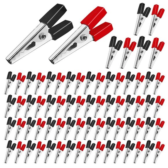 5Core Alligator Clips Electrical Metal Battery Jumper Clamps nsulated Gator Clip - Picture 1 of 9